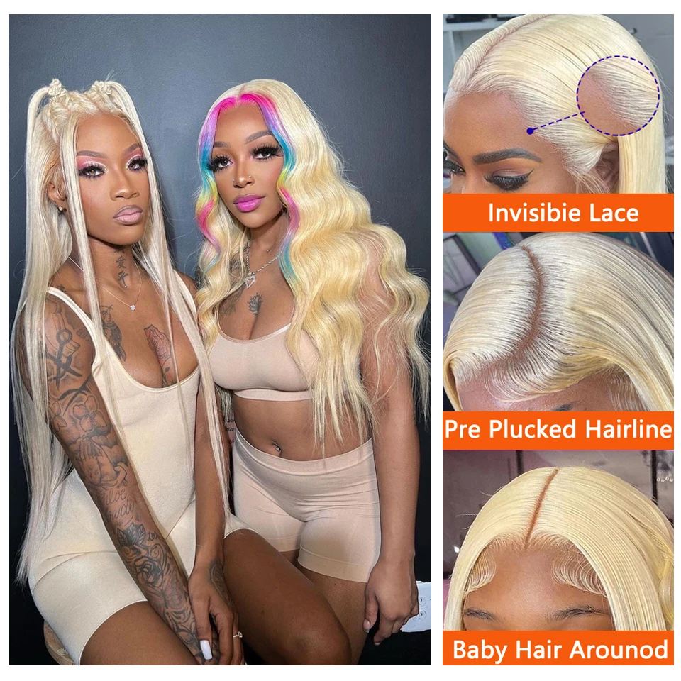 360 Full Lace Front Human Hair Wigs For Women body wave  32 Inch Brazilian straight HD Transparent Lace Frontal Wig PrePlucked