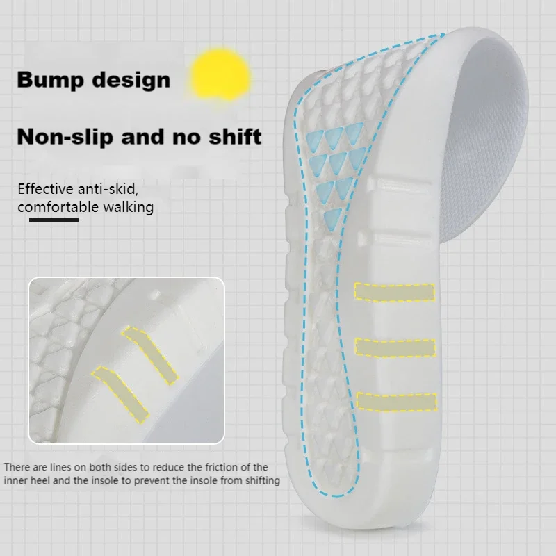 1Pair Sports Insoles Men Women Comfort Running Tennis Insole for Shoes Memory Foam Sneakers Shoe Pads Shock Absorbing Shoe Sole