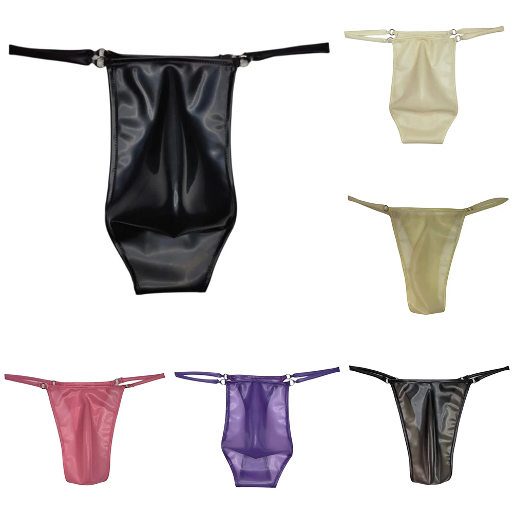 Lingerie Gifts Latex G-string Average Size Waist 26.0-39.4 Inches Average Size Classic Style Solid Color Tight Fit