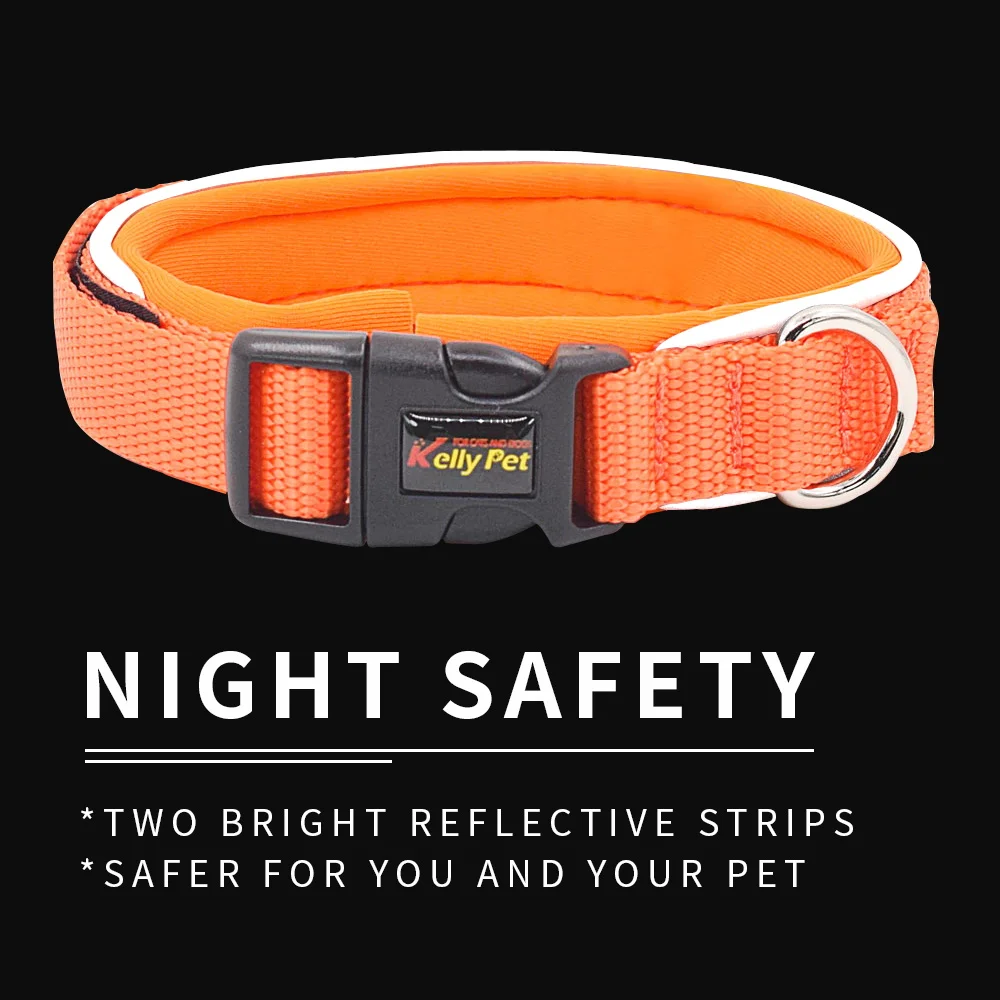 High-quality nylon material soft and comfortable reflective strip pet collar small and medium-sized dog leash