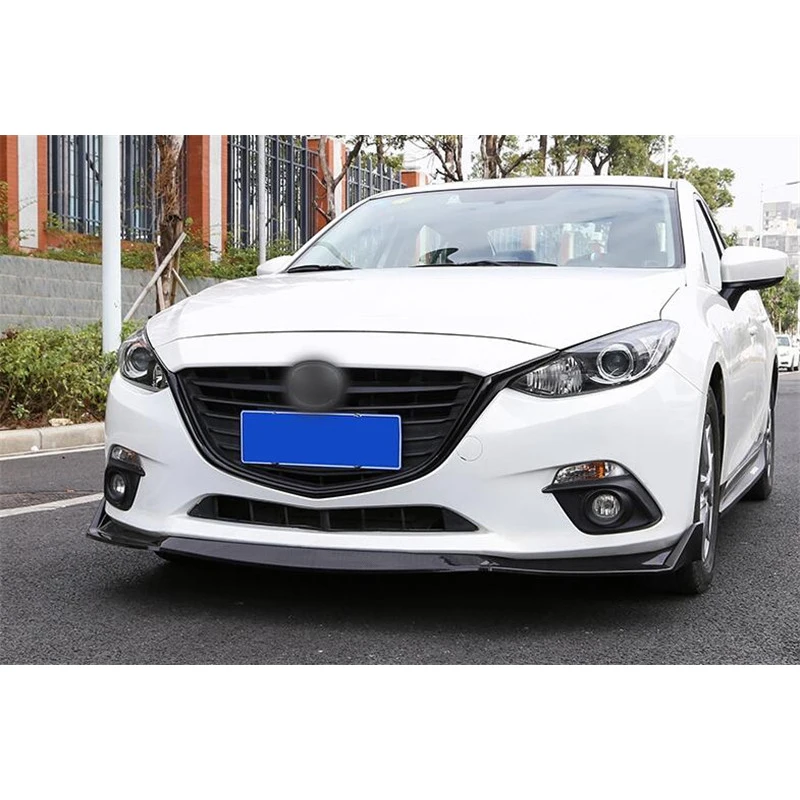 For Car Grille Trim Strip Mazda 3 2014 2015 2016 ABS FRONT Bumper Full Star RACING Grills Cover Trim Mazda3 ACCESSORIES Refit M3