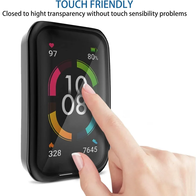 Capa protetora de relógio inteligente TPU macio, Capa protetora de tela cheia, Huawei Honor Band 8 Smartwatch, Proteção total, 10pcs