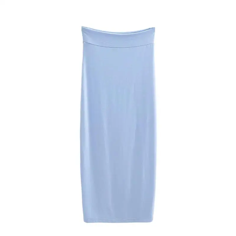 Sky blue 2042 long skirt