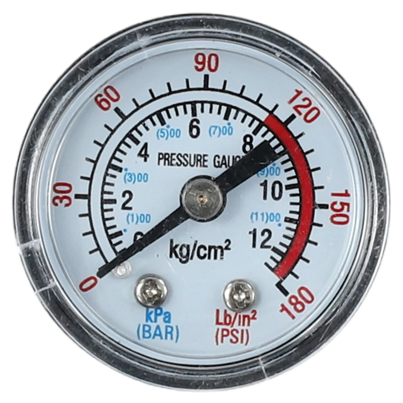 Pressure Gauge For Air Compressor Pneumatic Hydraulic Fluid Part Replacement 0 To 180PSI Easy To Read Male Thread 42x40mm
