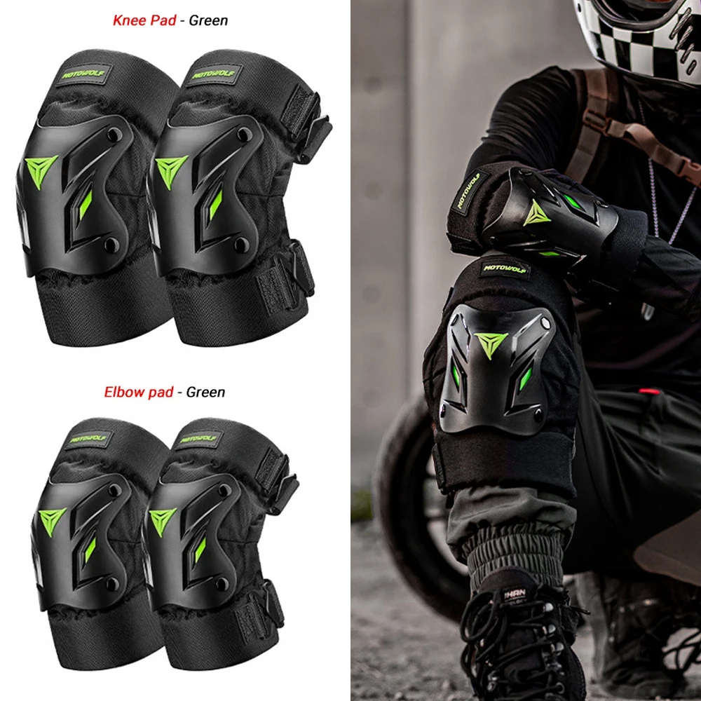 

Moto Kneepad Motocross Motorcycle Knee Pads Protector Racing Guards Off-road Elbow Protection Knee Elbow Four-piece Suit