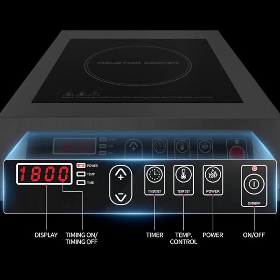 ZD01 Piano cottura a induzione Piano cottura a induzione Fornello a induzione da appoggio in acciaio inossidabile di grado commerciale Bruciatore elettrico portatile