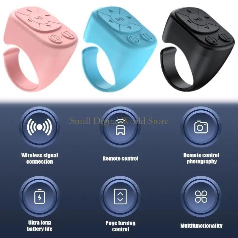 77UB Scrolling Rings Bluetooth-compatible Camera Remote Control Shutter Scroller Rings