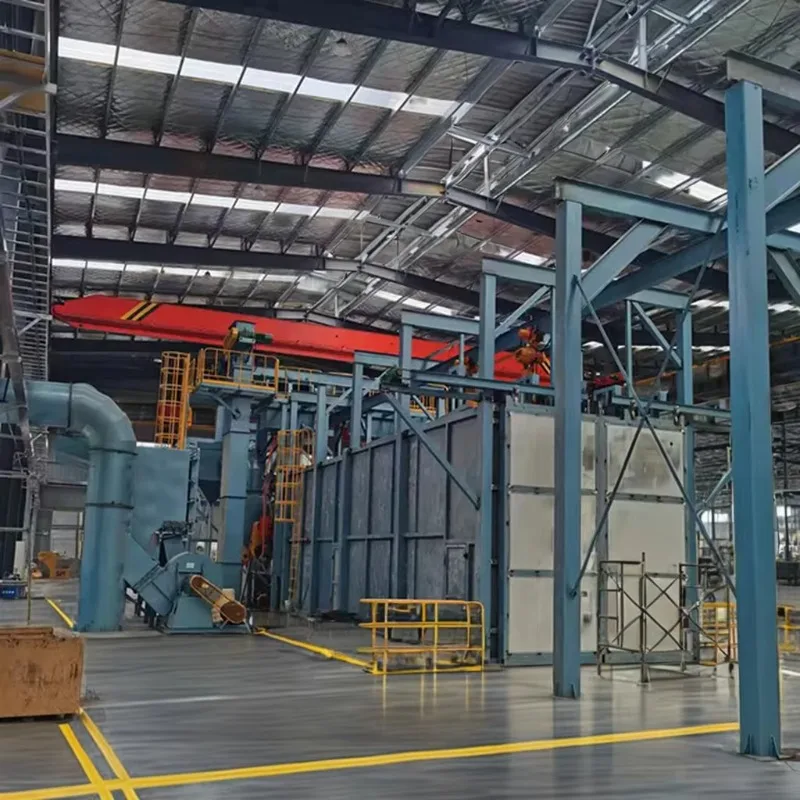 Industrial Shot Blasting Machine with Abrasive Recycling Loop Environmental Protection Cost Savings Resistance Improvement