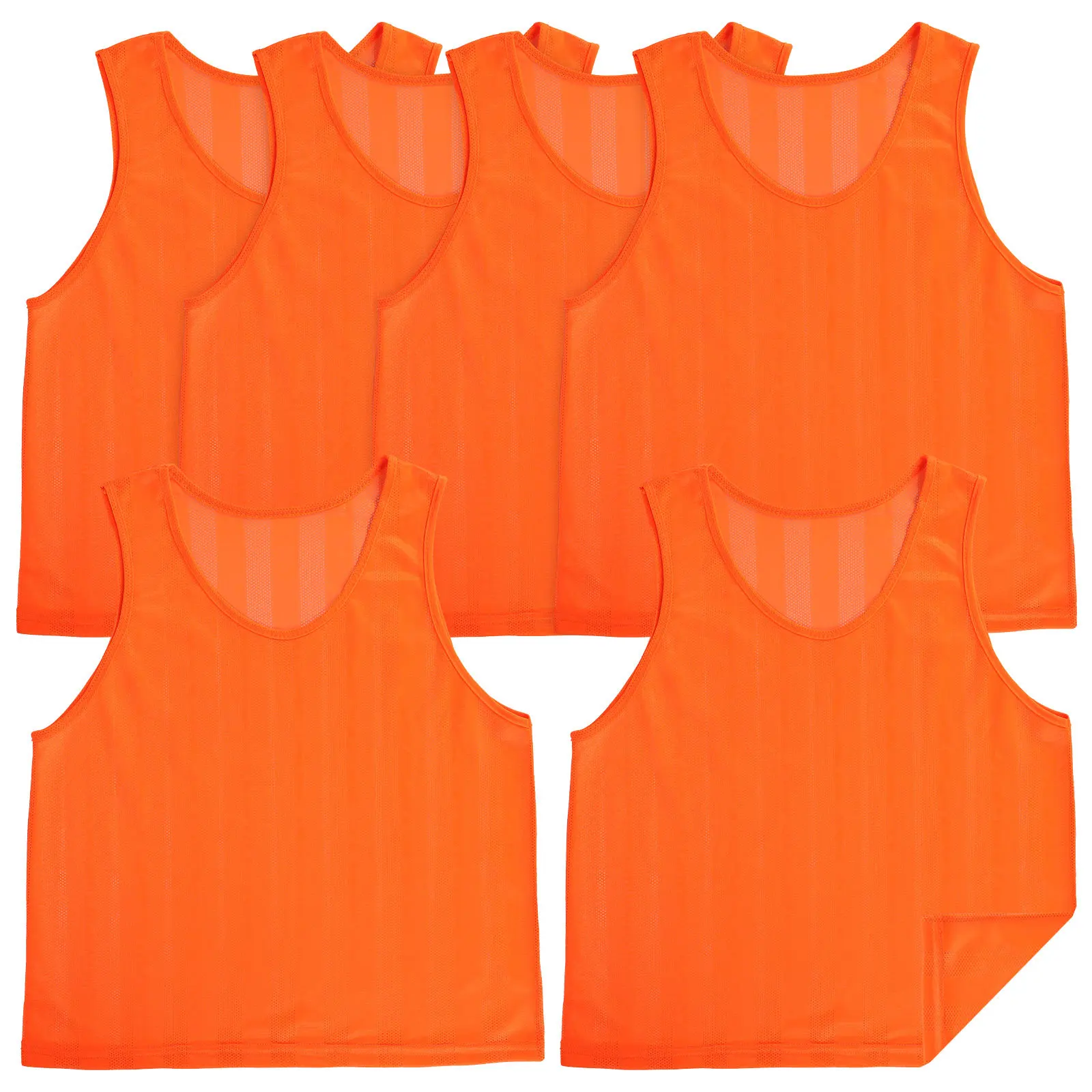 6 stuks voetbal slabbetjes mesh trainingsvesten lichtgewicht ademend teampraktijk sport Hesjes voetbalvest truien oranje vest voor heren