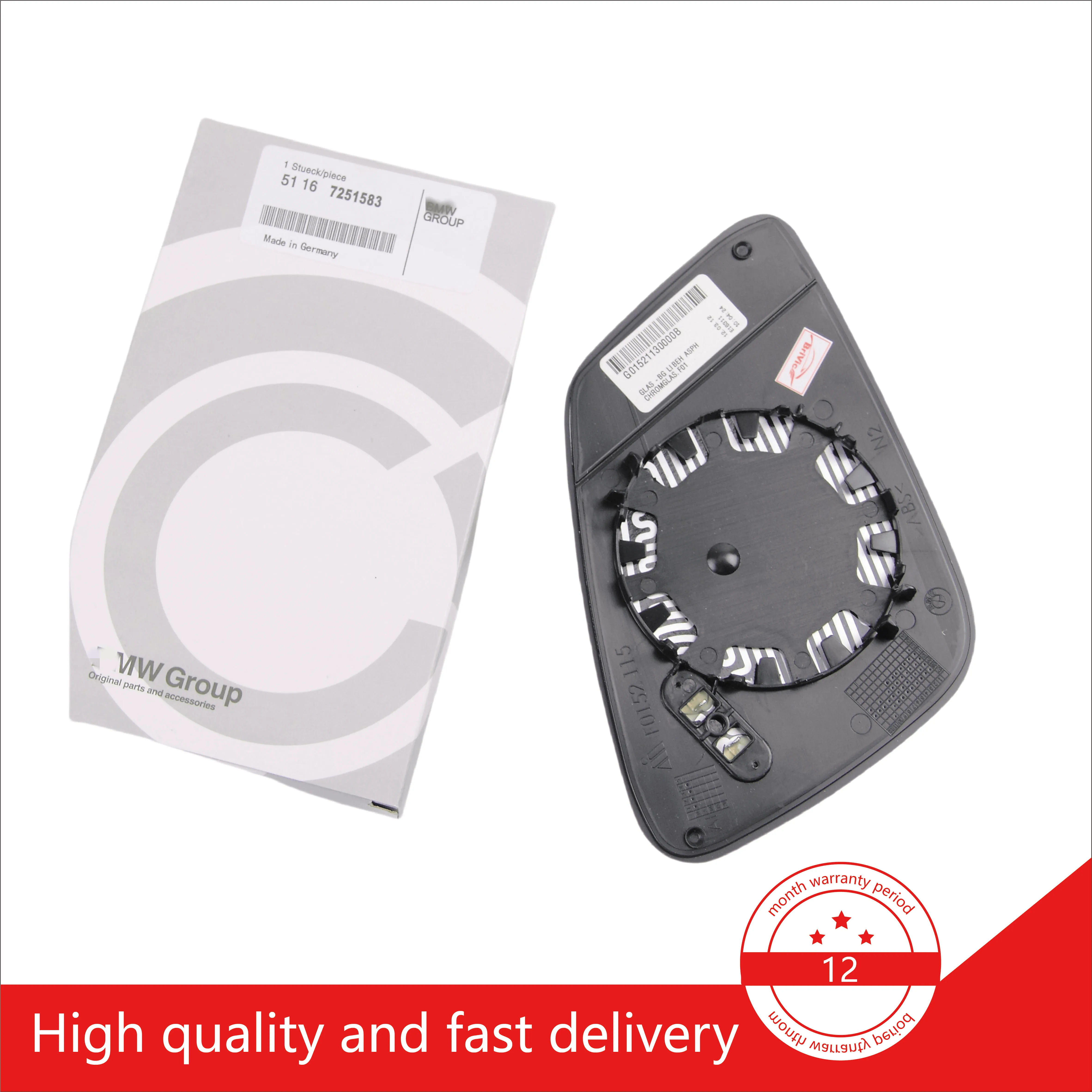 

for BMW 5 Series 6 Series 7 Series F02 F07 F10 F11 F12 F13 F18 51167251583 51167251584 exterior mirror lens mirror glass