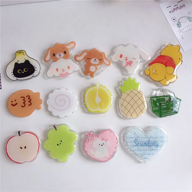 

Cartoon Bear Cat Grape Mobile Phone Expanding Holder Mount Socket Fold Mobile Smartphones Desktop Bracket Phone Stand Holder