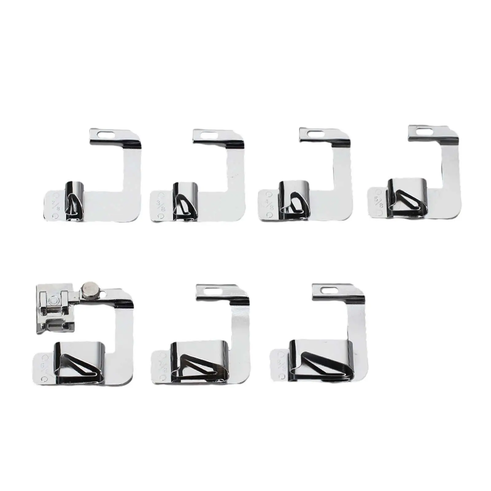 7Pcs Sewing Presser Foot Kit Rolled Hem Presser Foot, Cloth Strip Wrapping Presser Foot, Household Sewing Machine Accessories