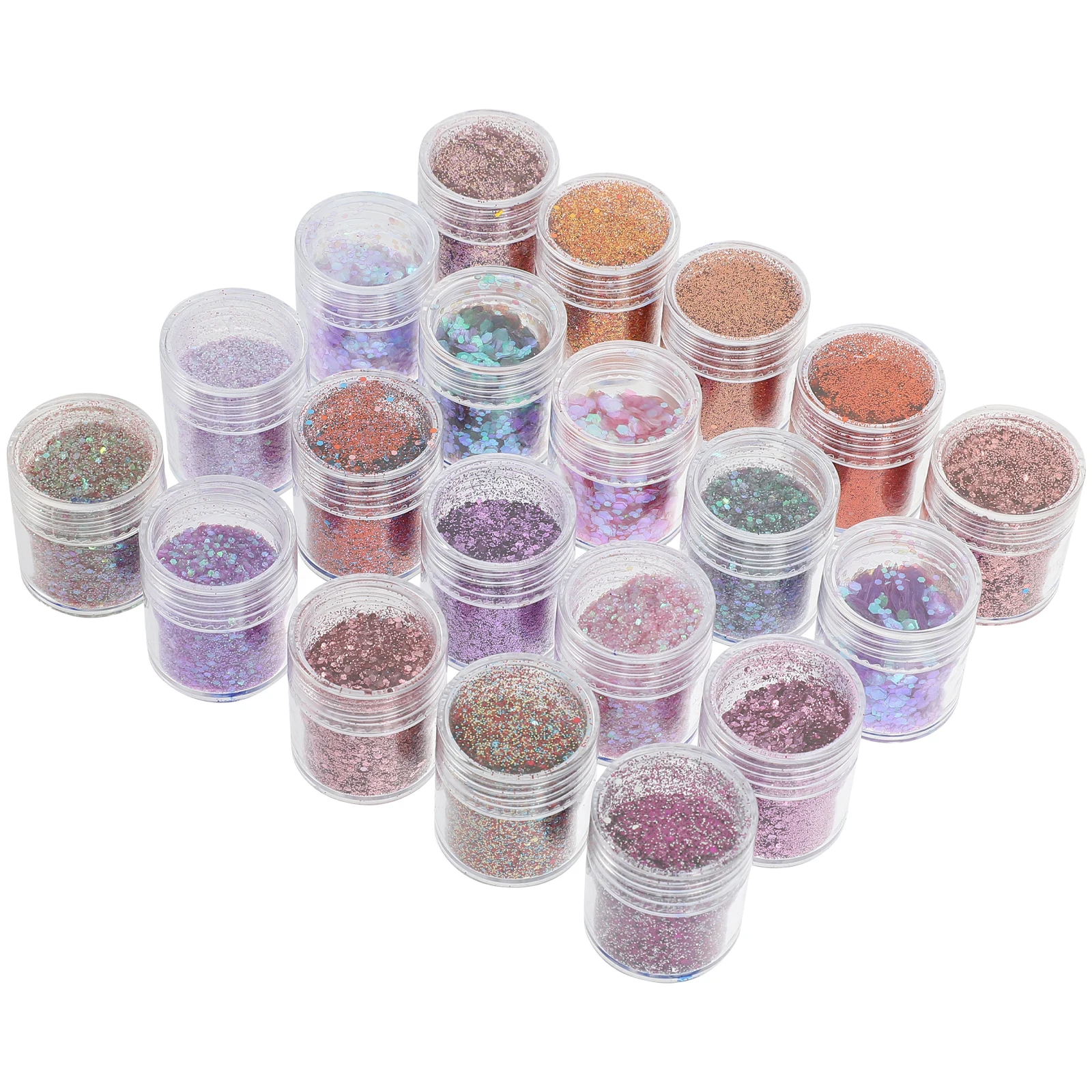 

20 Bottles Glitter Sequins Shimmer Nail Makeup Decors Supplies DIY Manicure Fine Glitter Nails Tools Sequins Decorations