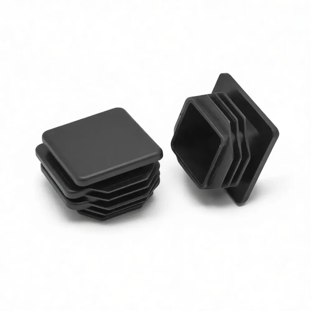 Durable Square Tube Insert Plug Furniture Leg End Cap Protector For Steel Metal Pipe Sealing Covering Hardware Accessory