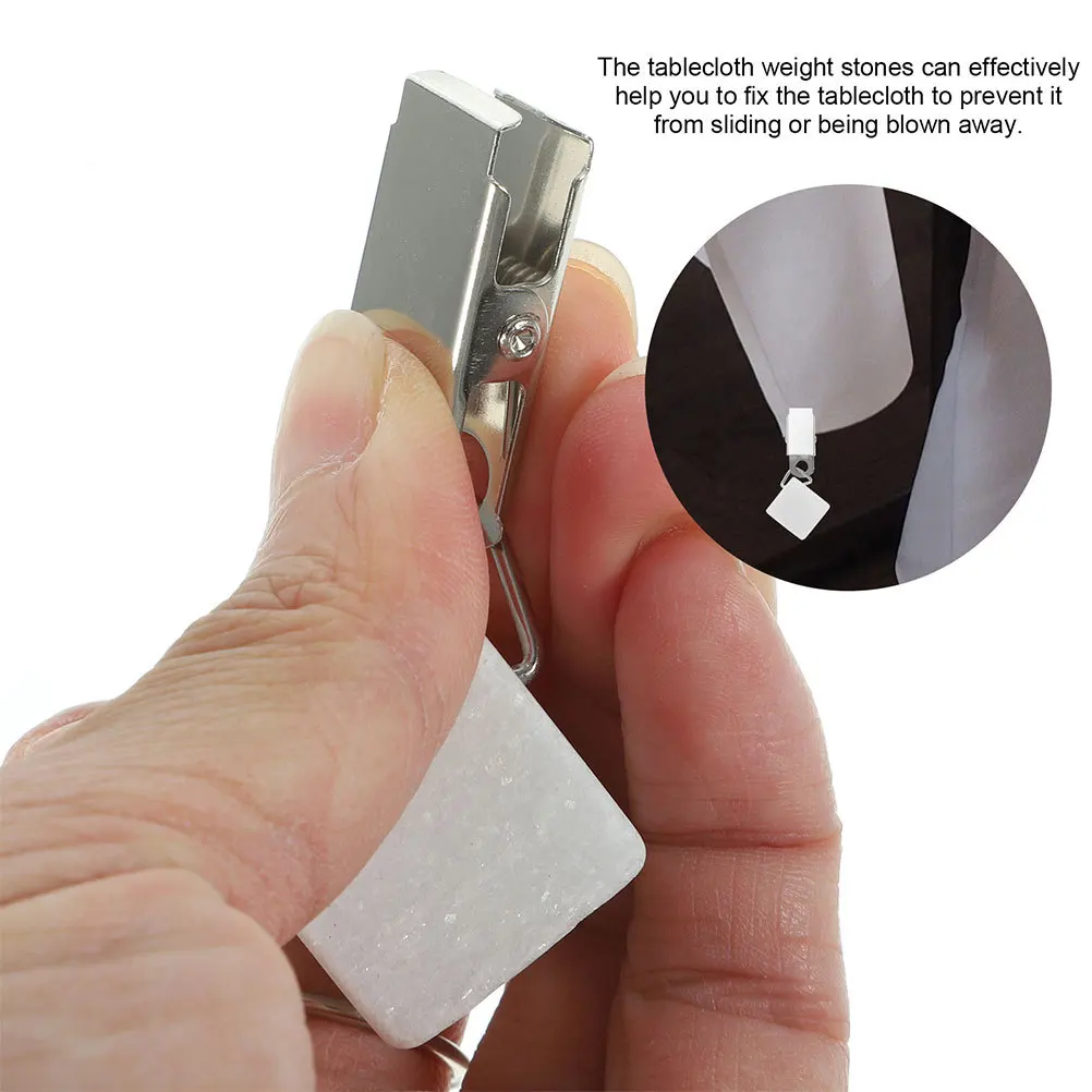 

6pcs Tablecloth Weights Decorative Outdoor Table Cover Clips Reusable Camping Accessories Compact Windproof Dining Room Decor