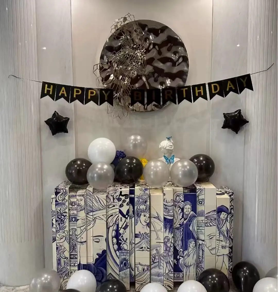 Z cabinet, home storage cabinet, entrance dining side cabinet, villa blue and white porcelain cabinet against the wall