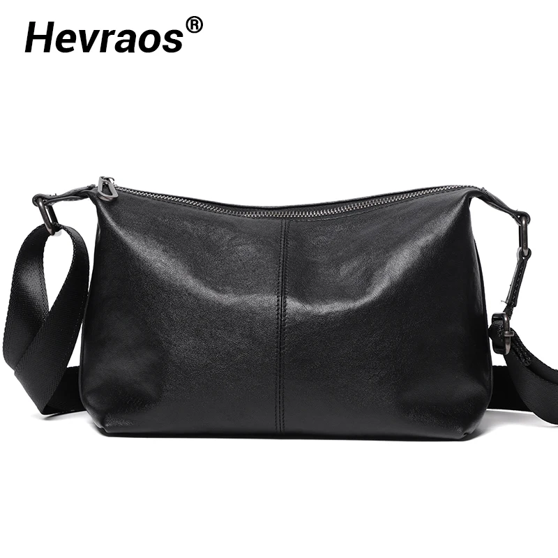 Natural Leather Men Bag Hobos 2023 New Men Bag Casual First Layer Cowhide Leather Shoulder Bags Male Crossbody Bag Boys Fashion