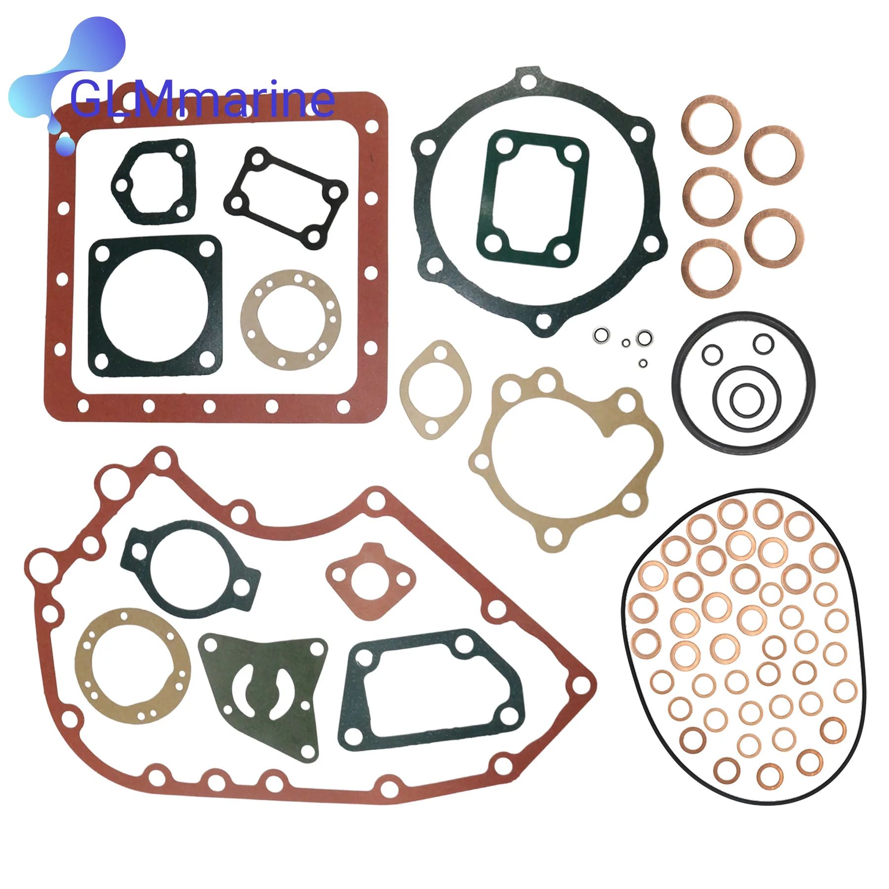 Power Head Gasket Set 128271-01911 Fits for Yanmar 18 HP Marine 2GM20 2GM20B 2GM20C 2GM20F Engine 728271-92605 18-55602