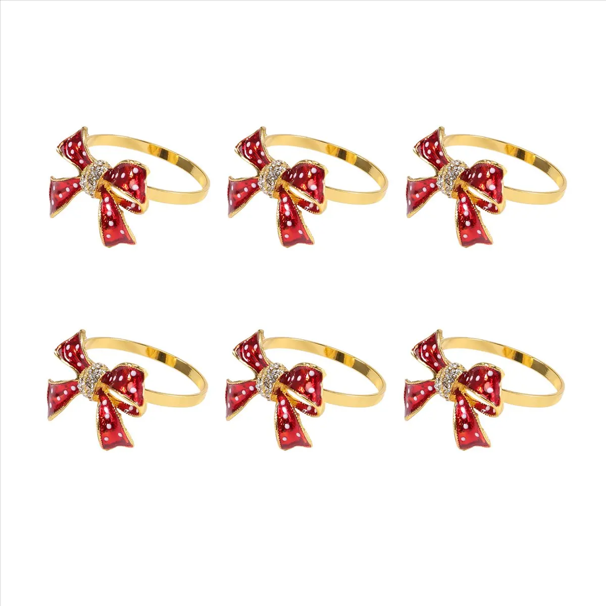 newA10R Napkin Rings Set of 6, Butterfly Knot Napkin Ring for Wedding, , for Christmas,Birthday