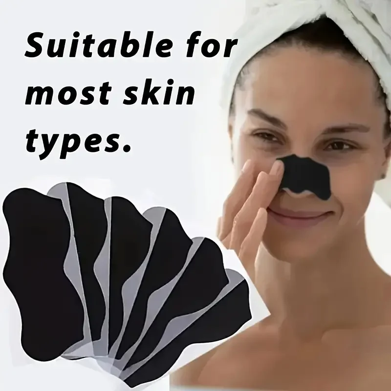 Black Hydrocolloid Nose Strips, Deep Cleansing Blackhead Remover, Gentle Pore Cleansing, Oil Control Acne Patches for Blackheads