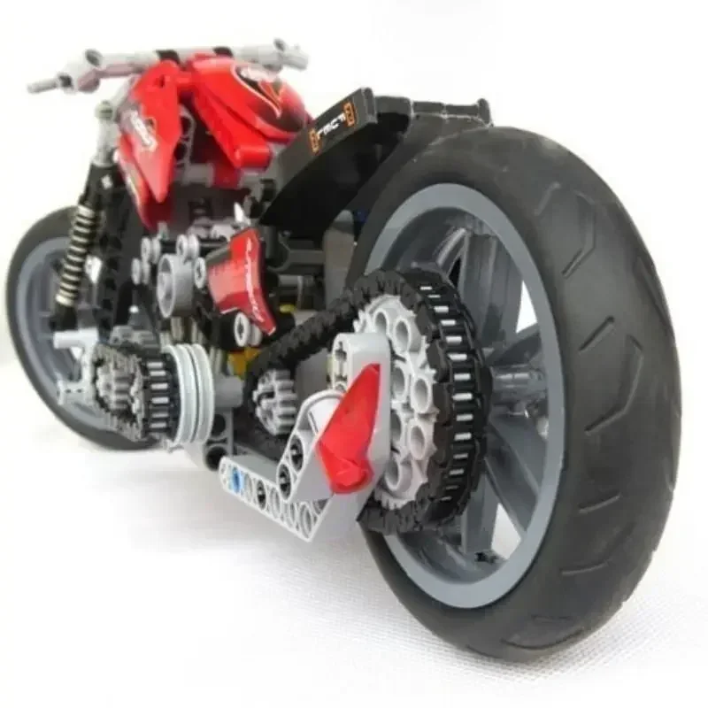 378pcs Motorcycle Model Educational Technicial Motorbike Building Block Toys For Boys