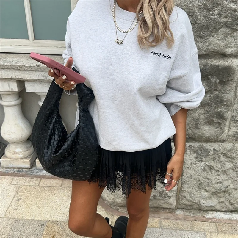 

Женская полуслип-юбка с кружевной отделкой, эластичная прозрачная мини-юбка с цветочным принтом Y2k, плиссированная нижняя юбка с рюшами, удлинитель рубашки, уличная одежда