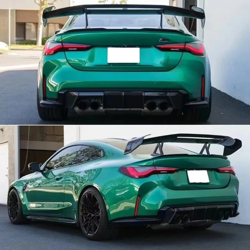 AD Style Carbon Fiber Rear Trunk Wing Spoiler for G80 G82 M3 M4 Rear Wing Tail Car Accessories