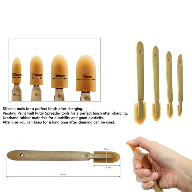 AS94-12PCS Strumento per calafataggio in gomma di diverse dimensioni, spatole per calafataggio Strumento di finitura per mastice per piastrelle Giunto per lavello battiscopa
