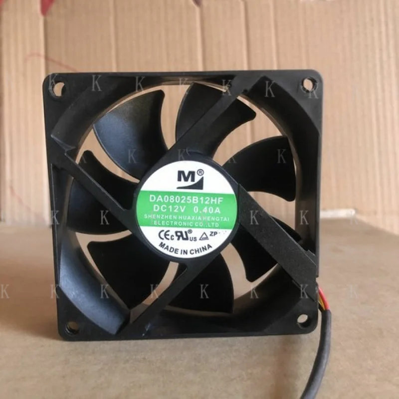 

C FOR M DA08025B12HF DC12V 0.40A 80*80*25MM 8025 8CM 3-wire power cooling fan