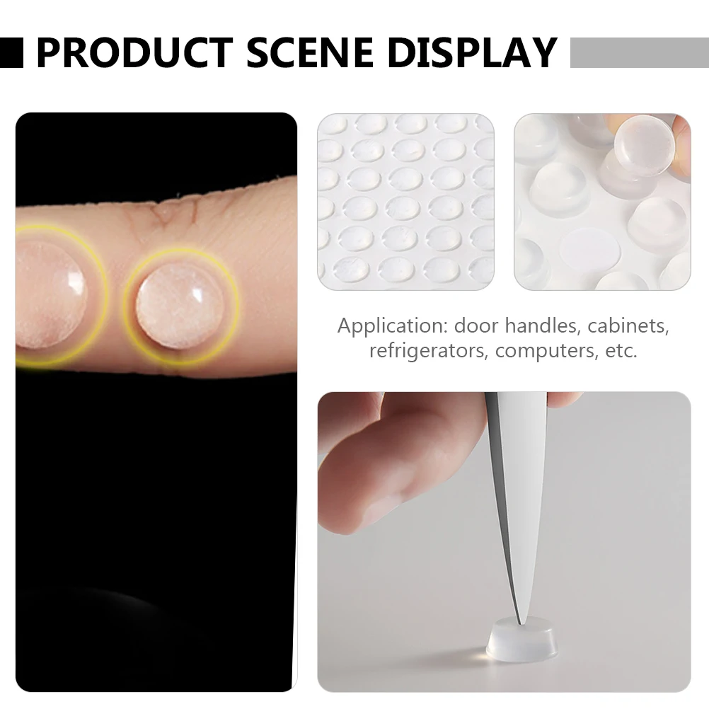 

50pcs Anti-Collision Sticker Silicone Cabinet Door Bumper Self Adhesive Wall Protector Sound Dampening Furniture Pads Adhesive