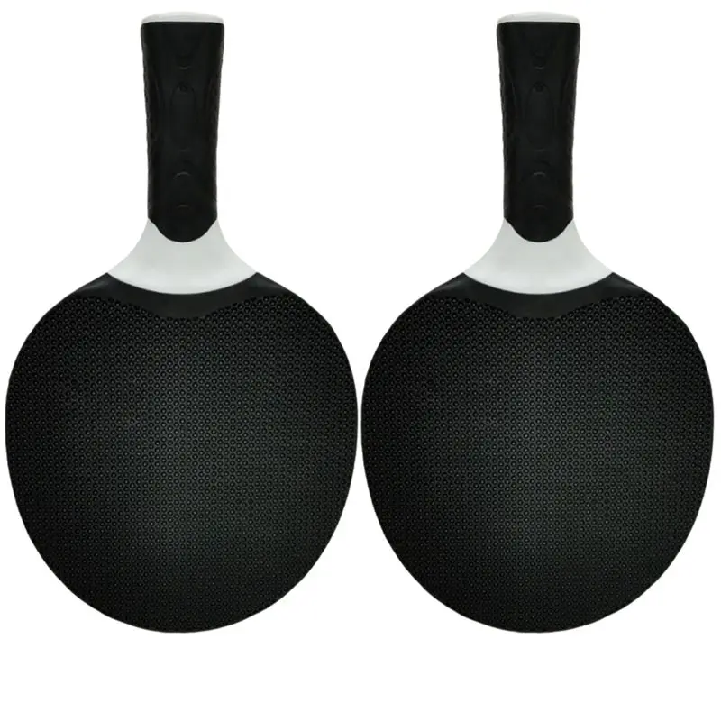 [NEW!ABKG】 4X Sports Goods Silicone Multi-Color Table Tennis Rackets Suitable For Beginners In Training And Competition Black