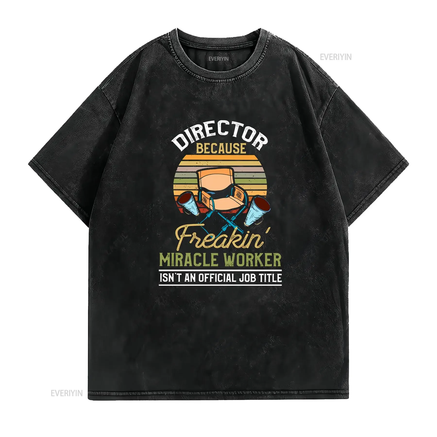 Director T Shirt Funny Humor Film Quote Saying Vintage Style Filmmaker vintage Washed Stylish Stretched homme Comfortable