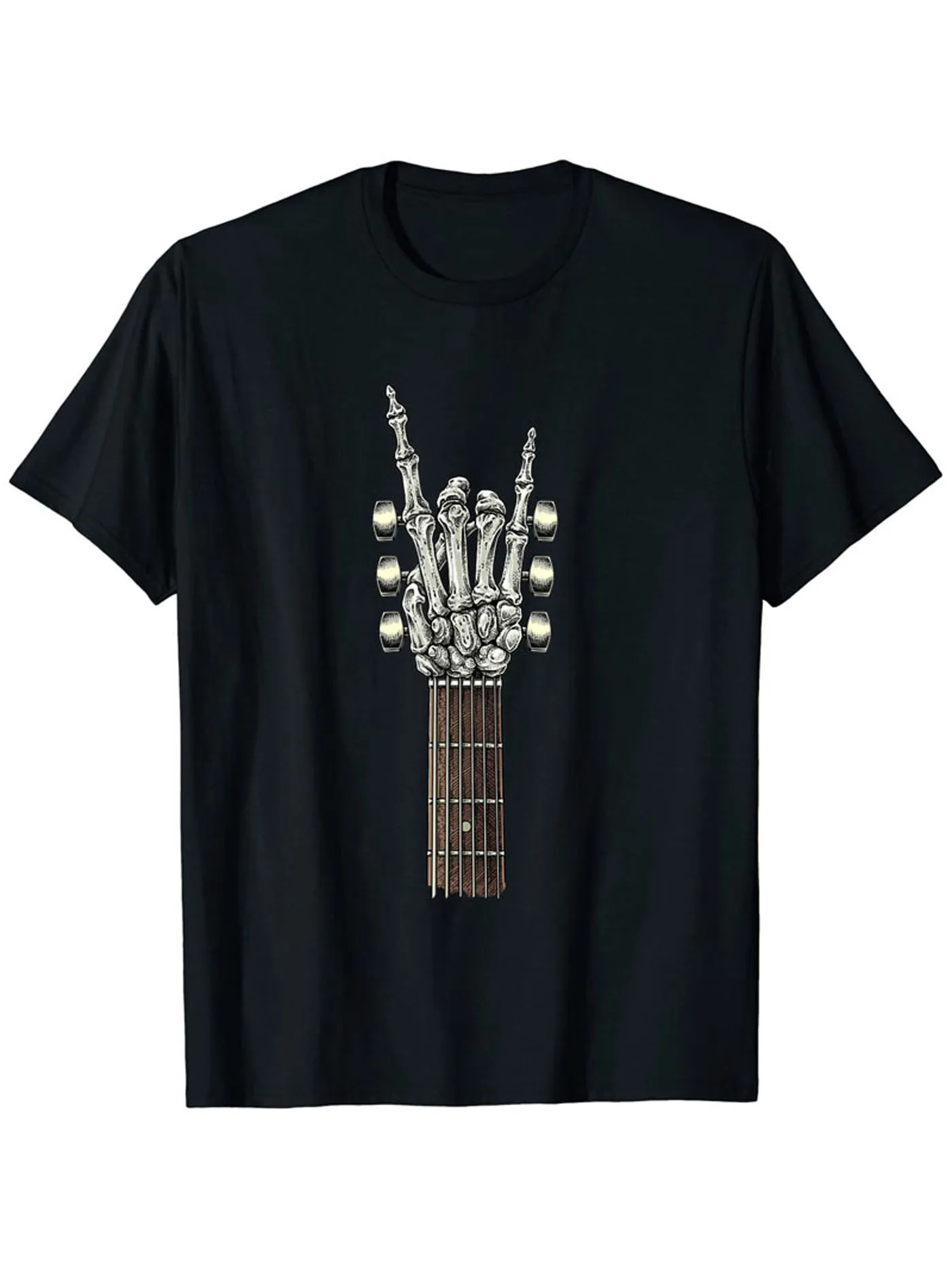 

[Rock Guitar Print T Shirt] Tees For Men, Rock And Roll Guitar Print T Shirt, Casual Short Sleeve Tshirt For Summer Spring Fall