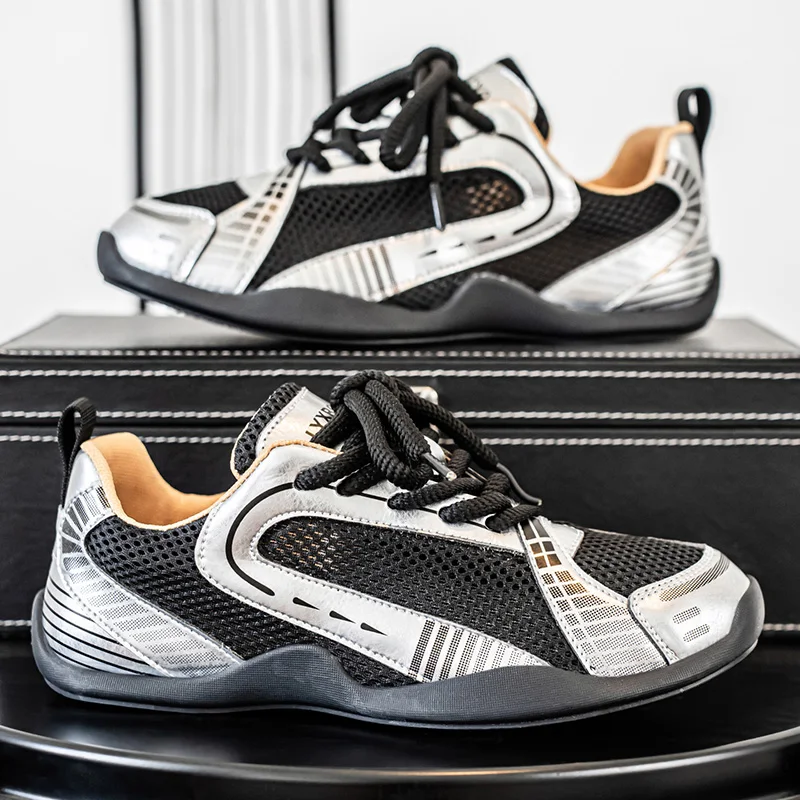 أحذية Fipatbu الرياضية الكاجوال للرجال، شبكة جديدة قابلة للتنفس، جزء سفلي ناعم، عصري وبسيط، مقاوم للاهتراء، ومتعدد الاستخدامات، وجزء سفلي سميك #3