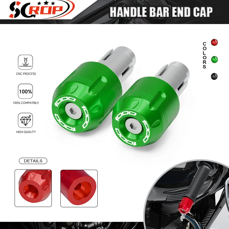 

Motorcycle CNC Weight Handle Bar Grips For NINJA1000 1000SX Z1000 Z1000SX VERSYS1000 Handlebar End Sliders Protection Plug Cap