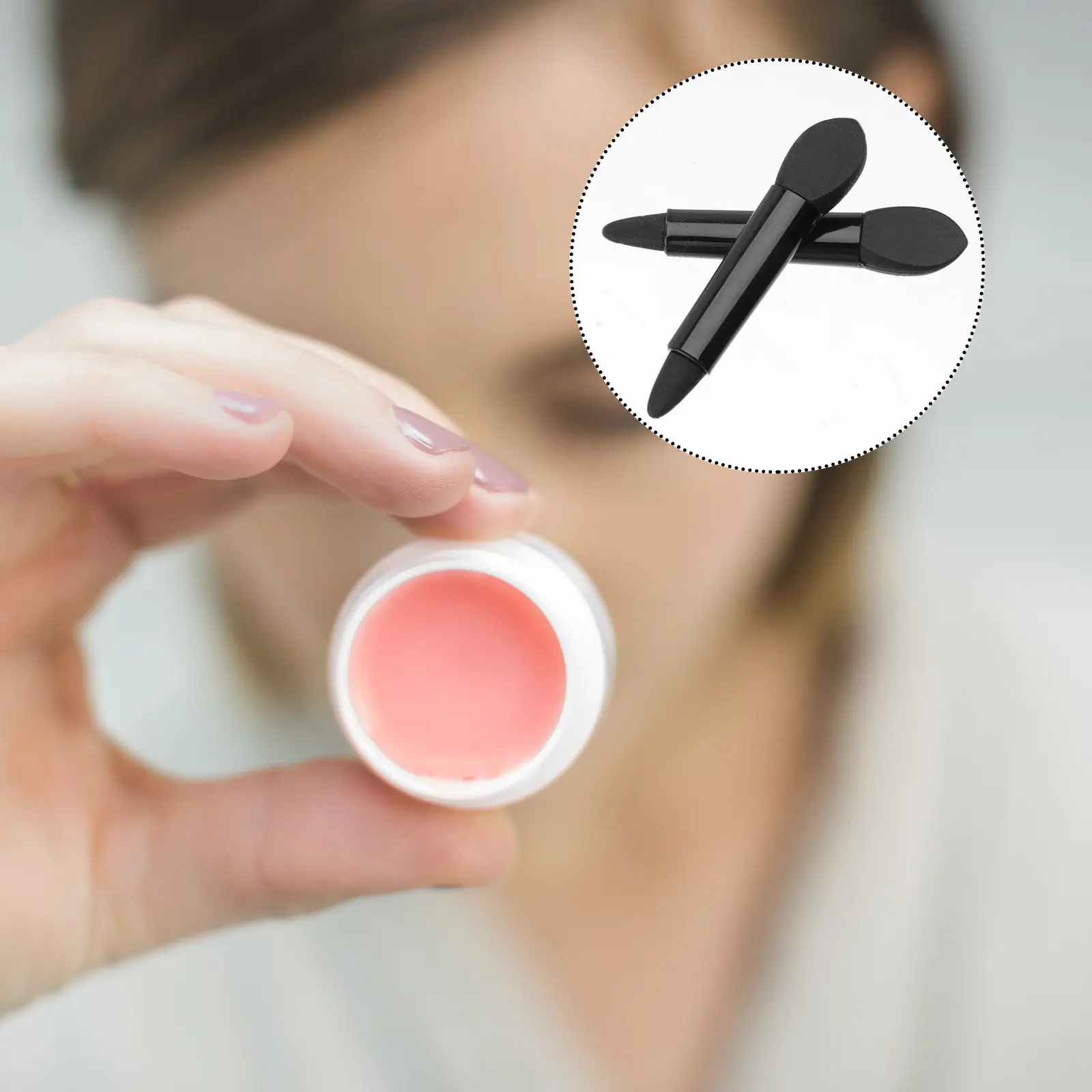 1Set Small Silicone Lip Mask Brush Double-Ended Lipstick Applicator Makeup Tool Even Lip Balm Liquid Cosmetics Professional