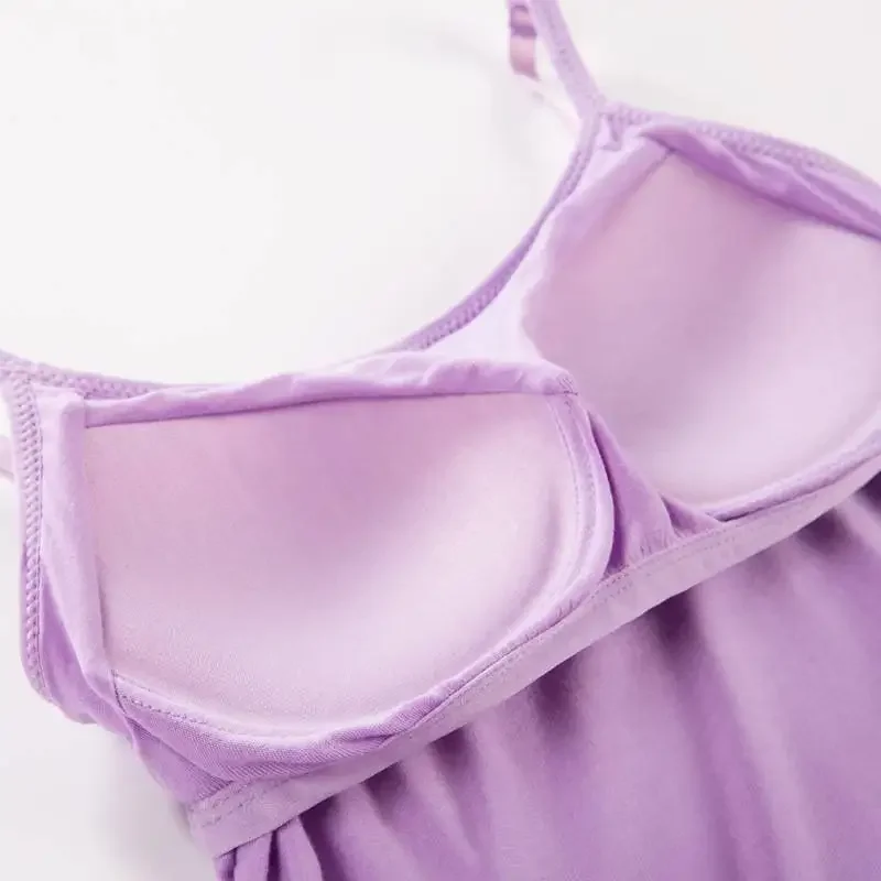Summer Padded Bra Tank Top Women Modal Spaghetti Solid Cami Tops Vest Female Camisole with Built In Bra Fitness Yoga Clothing