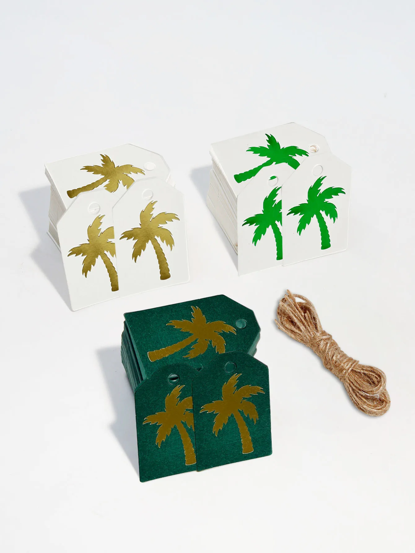 Palm Tree, Rectangular Kraft Paper, Labels, Palm Tree Festival Celebration Party Gifts, Hang Tags, Packaging Supplies, Colors