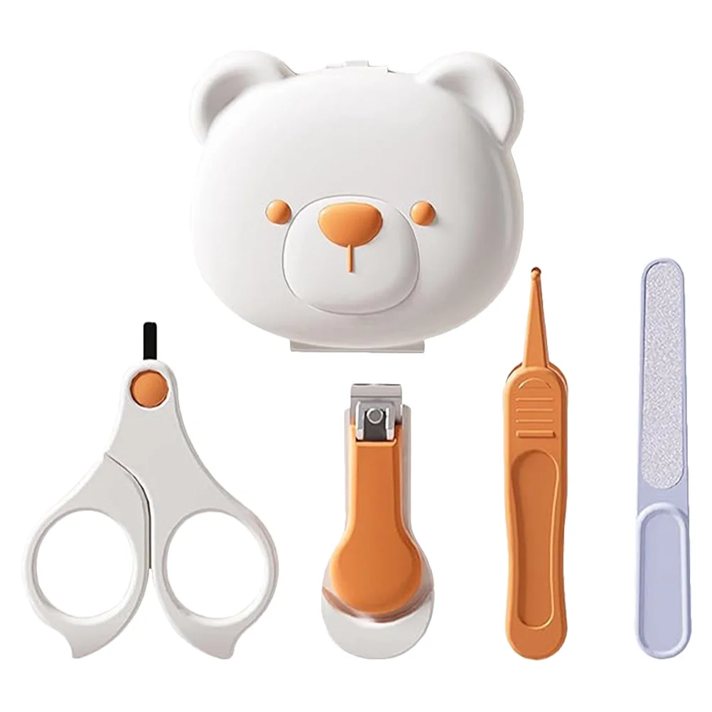 

4Pcs Baby Nail Clippers Non-Slip Handle Safe Baby Nail Care Kit Portable Essential Grooming for Newborn Toddlers
