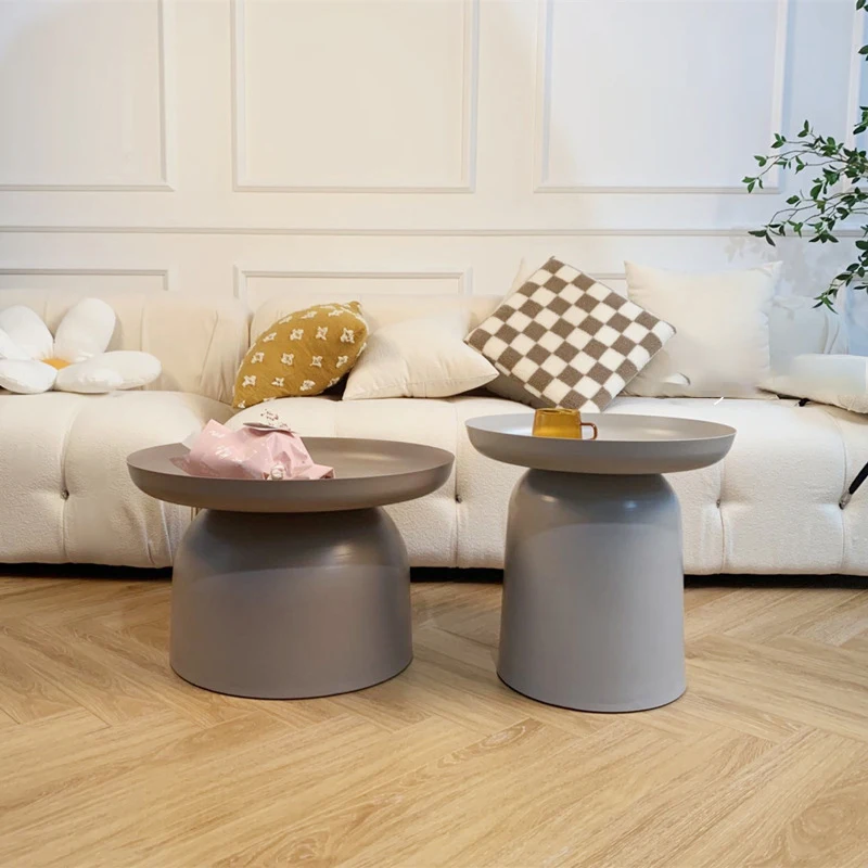 Nordic Metal Coffee Table Creative Small Apartment Living Room Iron Small Round Table Simple Sofa Side Table Dropshipping