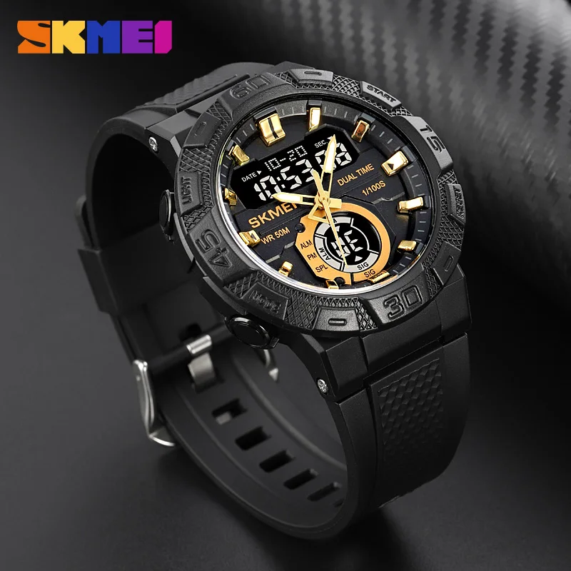 SKMEI 1881 Brand Factory Fashion Multi-functional Student Sports Electronic Watch Dual Display Men's Wristwatch Reloj Hombre