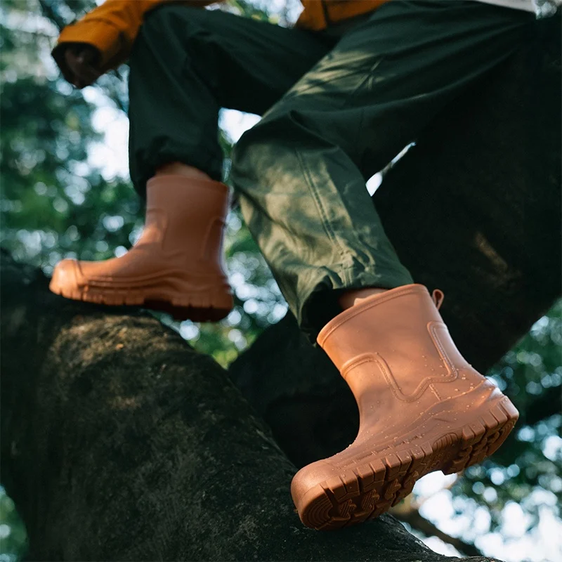Stivali da pioggia impermeabili Faionable Stivali da acqua resistenti all'usura antiscivolo per esterni da donna Lavoro in cucina Pioggia speciale oes