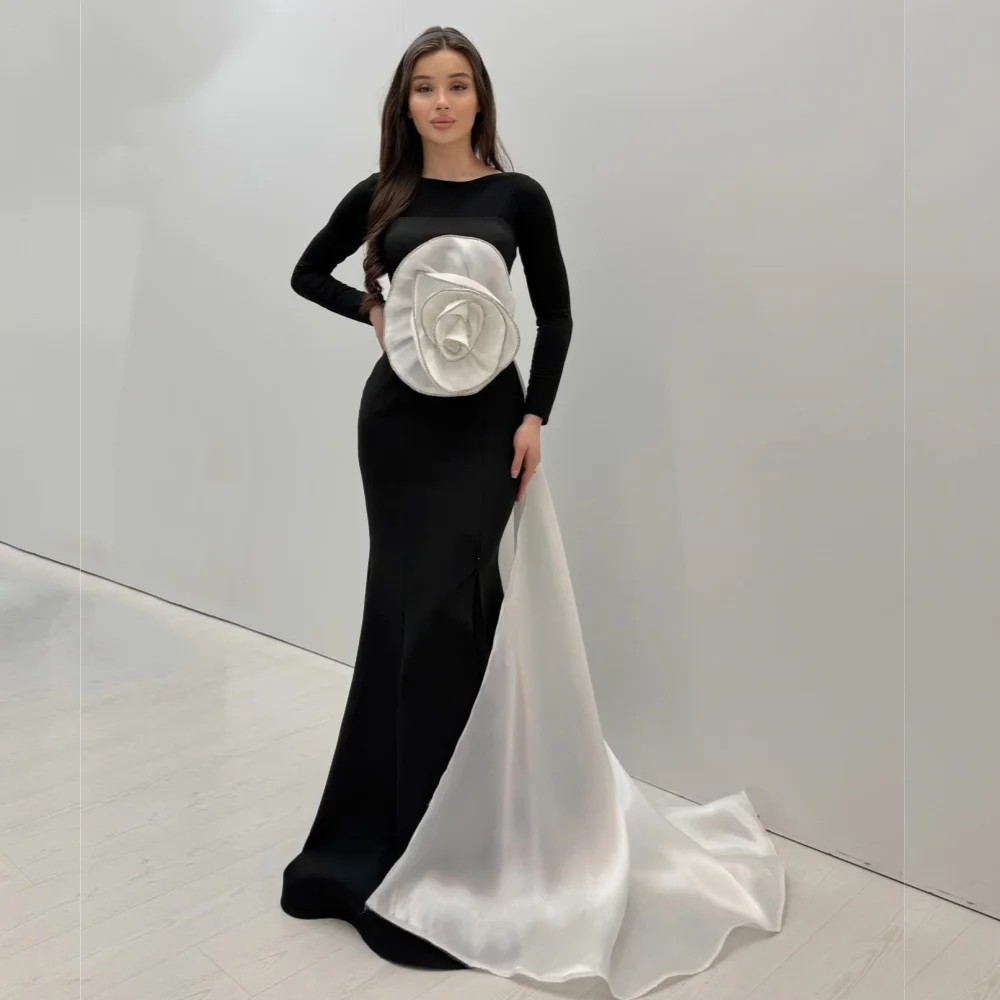 

Вечерние платья ручной работы по индивидуальному заказу с цветочным принтом и круглым вырезом, плиссированные длинные платья на заказ, женские элегантные вечерние свадебные платья