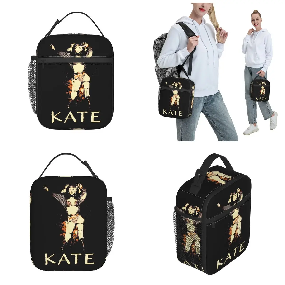 Insulated Lunch Bags Kate Too Bjork Music Merch Food Box INS Trendy Thermal Cooler Bento Box For Outdoor