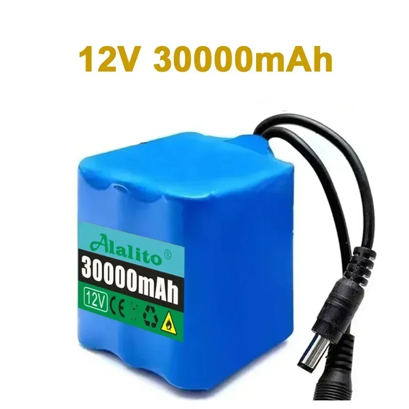 ใหม่แบบพกพา Super 12V 20Ah-50Ah แบตเตอรี่ลิเธียมไอออนแบบชาร์จไฟได้แบตเตอรี่ความจุ DC 12.6v10Ah กล้องวงจรปิด CAM Monitor + Charger