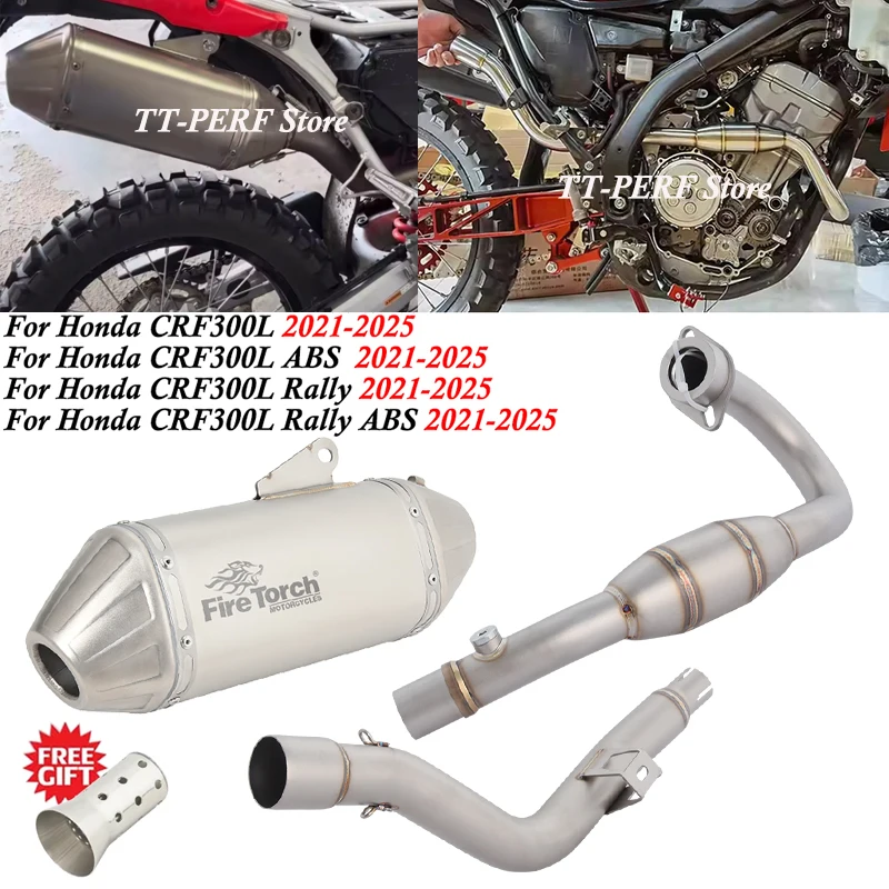 

Надевается для Honda CRF 300L CRF300L Rally ABS 2021-20220, выхлопная система дорожного мотоцикла, полная система, Lnik Pipe Espace DB Killer, глушитель