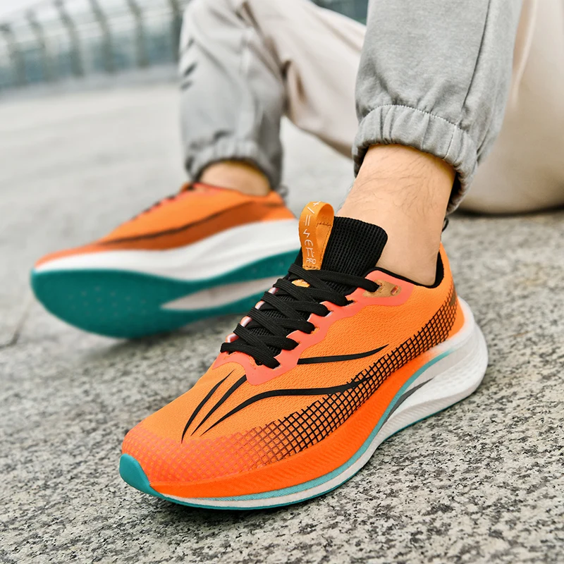

Marathon Sports Shoes Trend Men Footwear Anti Slip Breathable Running Shoes Carbon Plate Shock Absorbing Training Women Sneakers