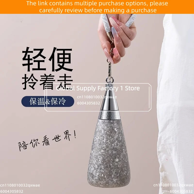 Pure Titanium Insulated Tumbler with Straw Double Wall Thermal Cup Premium Birthday Gift Holiday Present Titanium Water Bottle - view 4