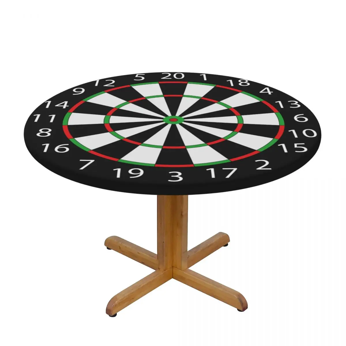 Darts Board Arrow Target Tablecloth Round Fitted Waterproof Table Cover Cloth for Dining Room