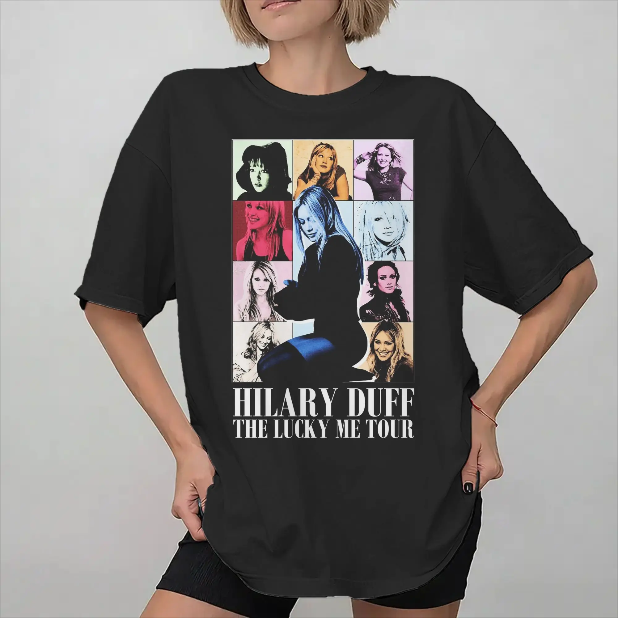 Hilary Duff Lucky Me Tour 2026 Printed T Shirts Men Women  100% Cotton  Tee Shirt Clothes